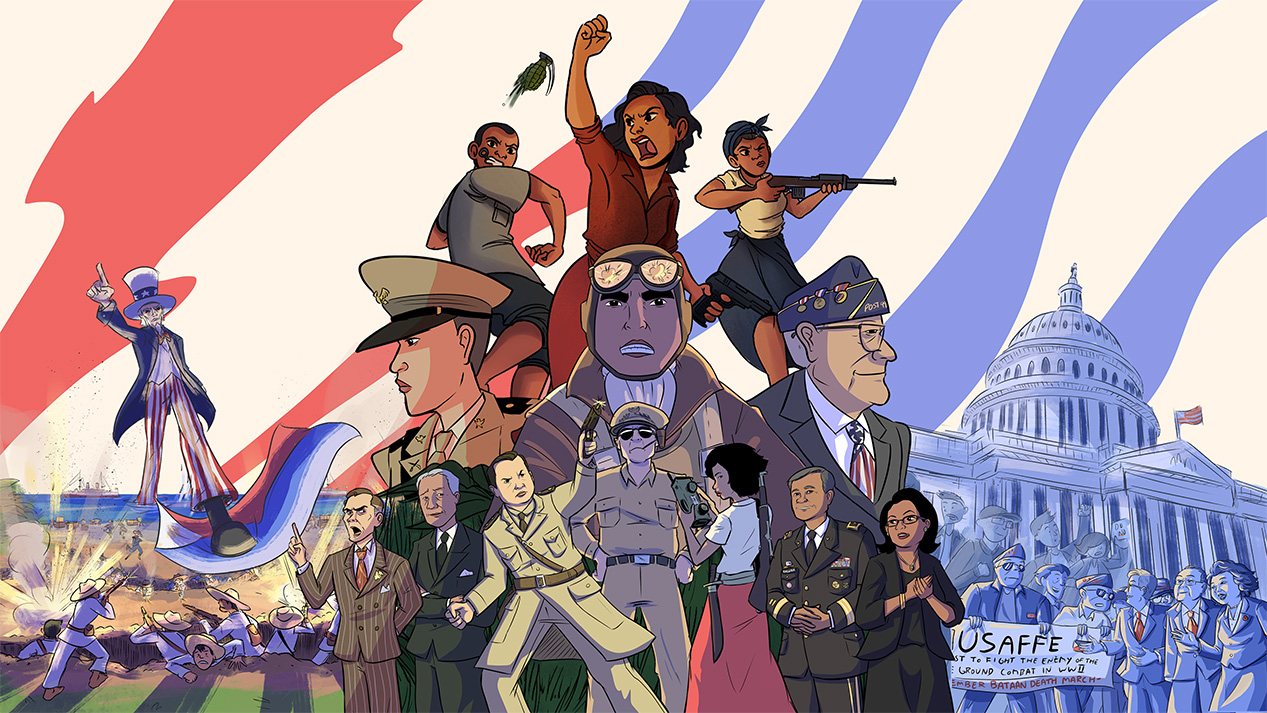 Justice for Filipino World War II Veterans mural