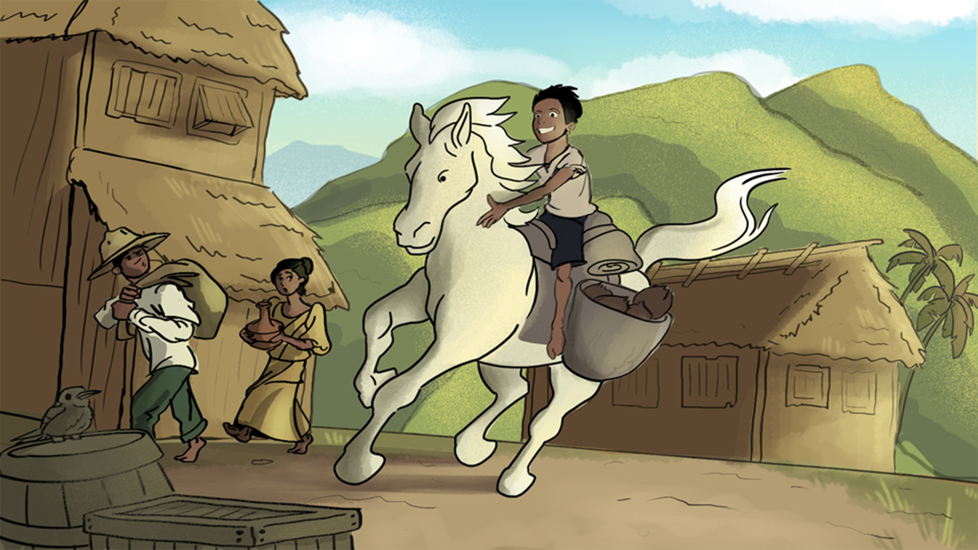 Illustration of Guerrilla riding a horse